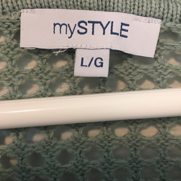 Mint crochet sweater - Picture 2 of 3